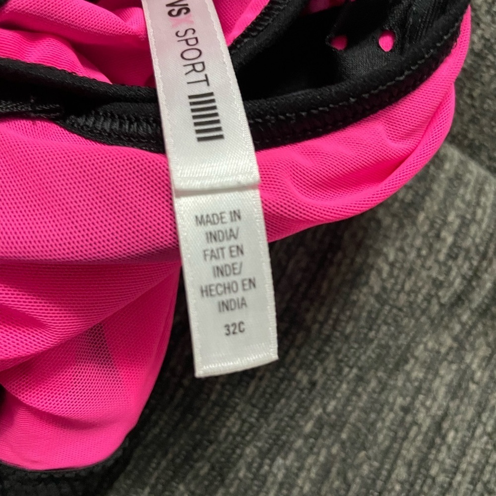 VSX Women's Pink and Black Sports Bra - Picture 10 of 12